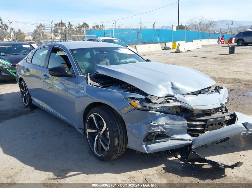 VIN 1HGCV3F22NA041774 2022 HONDA ACCORD HYBRID SPORT
