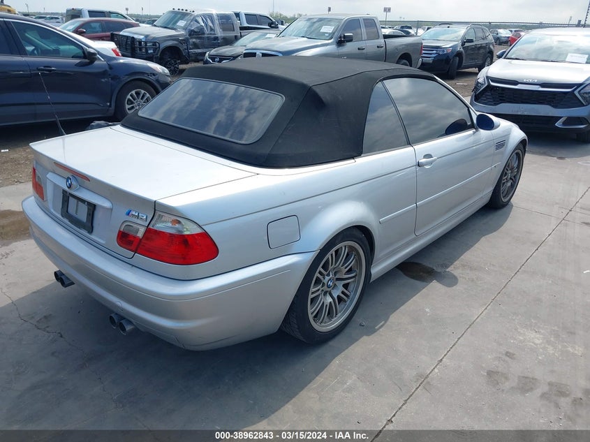 2001 BMW M3 VIN: WBSBR93441EX20559 Lot: 38962843