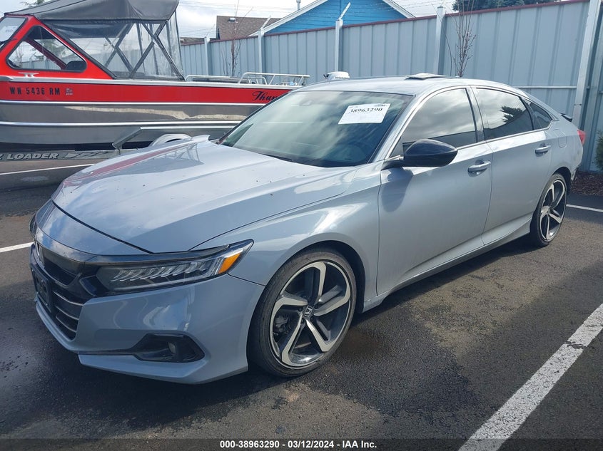 2022 HONDA ACCORD 1.5L I-4 DI, DOHC, V(VIN: 1HGCV1F43NA096207
