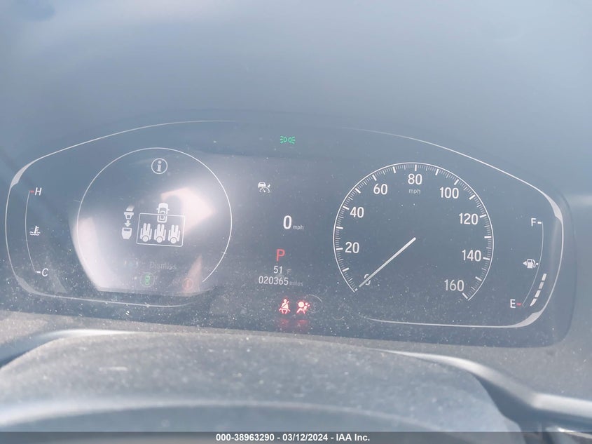 2022 HONDA ACCORD 1.5L I-4 DI, DOHC, V(VIN: 1HGCV1F43NA096207