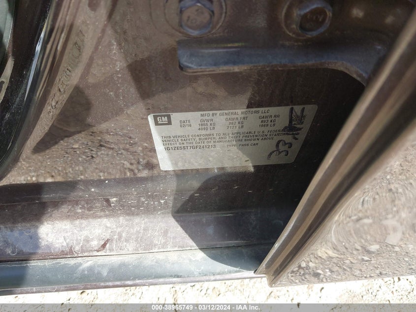 2016 CHEVROLET MALIBU 1LT - 1G1ZE5ST7GF241213