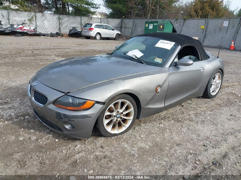 2003 BMW Z4 2.5I VIN: 4USBT33413LR60697 Lot: 38965875