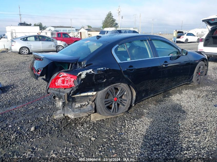 2012 Infiniti G25 Journey VIN: JN1DV6AP9CM810020 Lot: 38968414