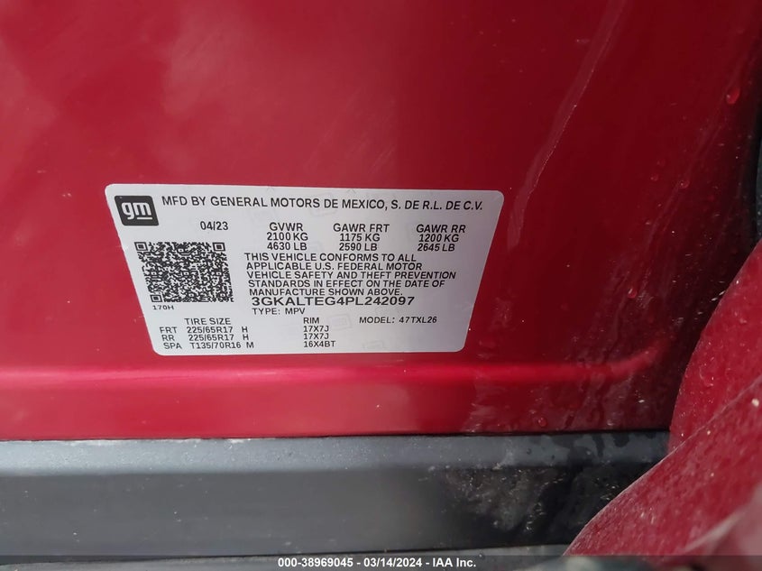 2023 GMC TERRAIN AWD SLE - 3GKALTEG4PL242097