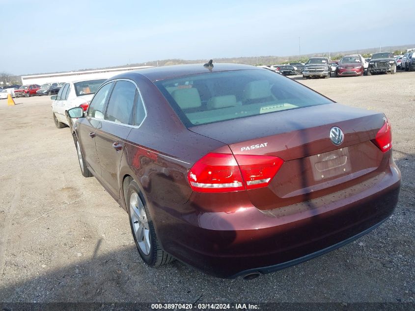 2013 Volkswagen Passat 2.5L Se VIN: 1VWBH7A35DC150285 Lot: 38970420