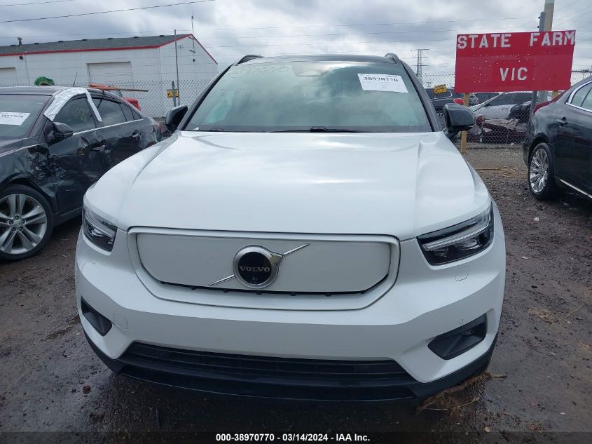 2021 Volvo Xc40 Recharge Pure Electric P8 VIN: YV4ED3UR5M2536356 Lot: 38970770