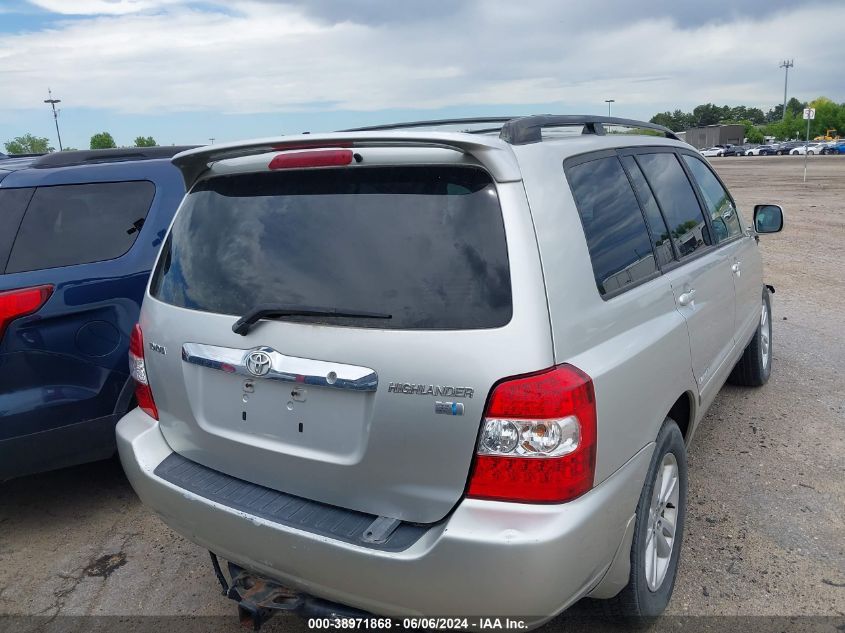 2006 Toyota Highlander Hybrid Limited V6 VIN: JTEDW21A160004520 Lot: 40240234