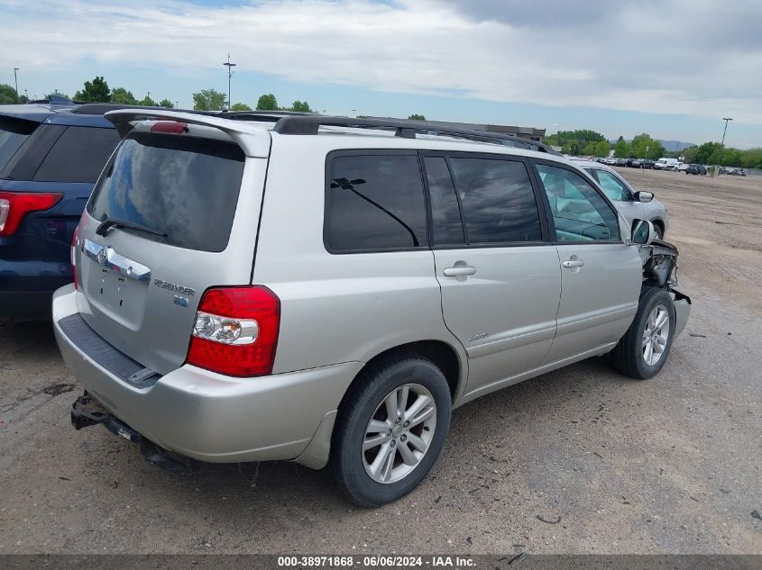 2006 Toyota Highlander Hybrid Limited V6 VIN: JTEDW21A160004520 Lot: 40240234