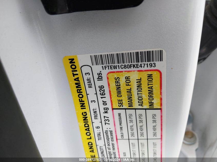 2015 FORD F-150 XLT - 1FTEW1C80FKE47193