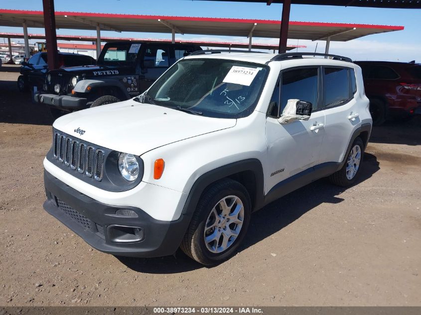 2018 Jeep Renegade Latitude Fwd VIN: ZACCJABB2JPH44421 Lot: 38973234