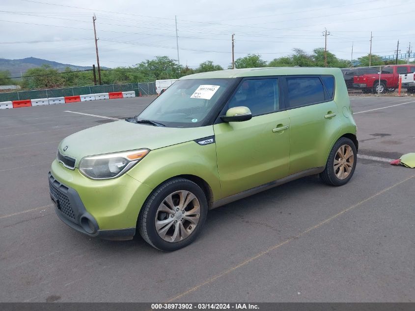 2014 Kia Soul + VIN: KNDJP3A5XE7725020 Lot: 38973902