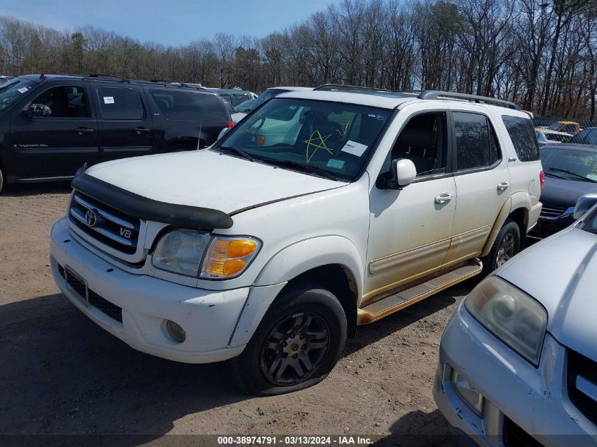 2003 Toyota Sequoia Limited V8 VIN: 5TDBT48AX3S148159 Lot: 38974791