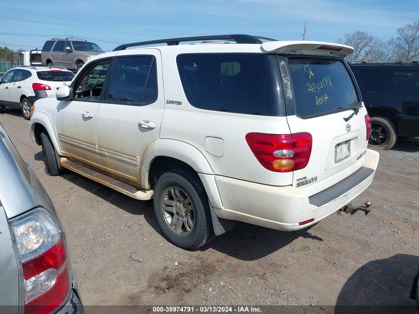 2003 Toyota Sequoia Limited V8 VIN: 5TDBT48AX3S148159 Lot: 38974791