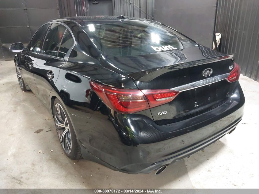 2019 Infiniti Q50 3.0T Luxe VIN: JN1EV7ARXKM558482 Lot: 38975172