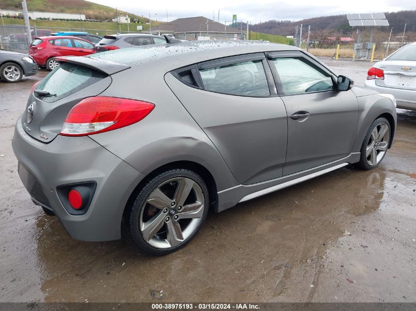 2013 Hyundai Veloster Turbo W/Black VIN: KMHTC6AE8DU173163 Lot: 38975193