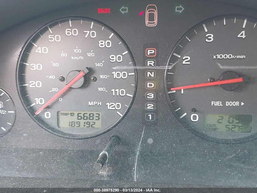 2002 Subaru Outback Limited VIN: 4S3BH686727654422 Lot: 38975290