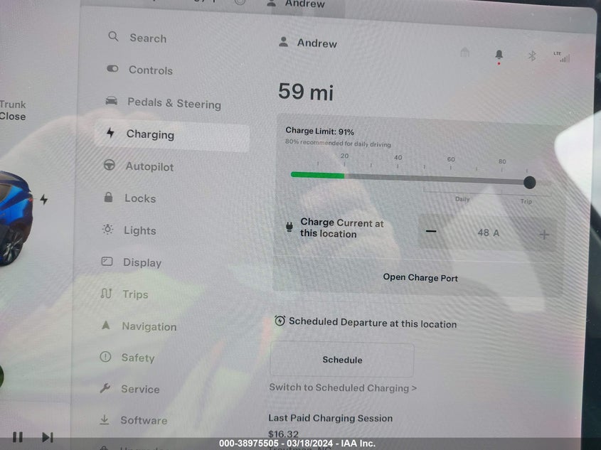 VIN 5YJYGDEE5LF031762 2020 TESLA MODEL Y