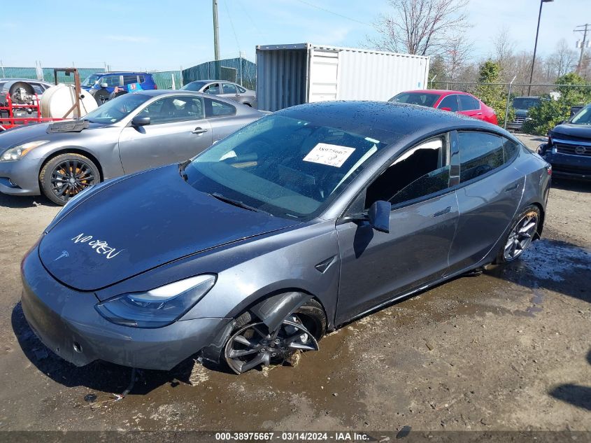 2022 Tesla Model 3 Long Range Dual Motor All-Wheel Drive VIN: 5YJ3E1EBXNF207759 Lot: 38975667