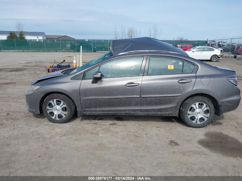 19XFB4F3XDE202385 | 2013 HONDA CIVIC HYBRID