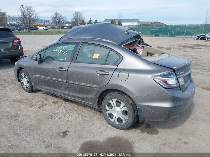 19XFB4F3XDE202385 | 2013 HONDA CIVIC HYBRID