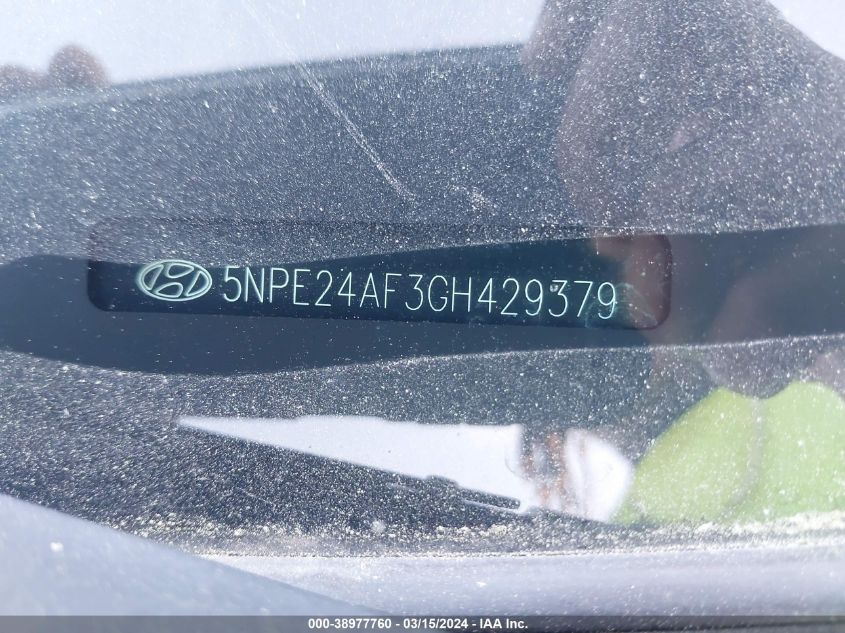 5NPE24AF3GH429379 | 2016 HYUNDAI SONATA