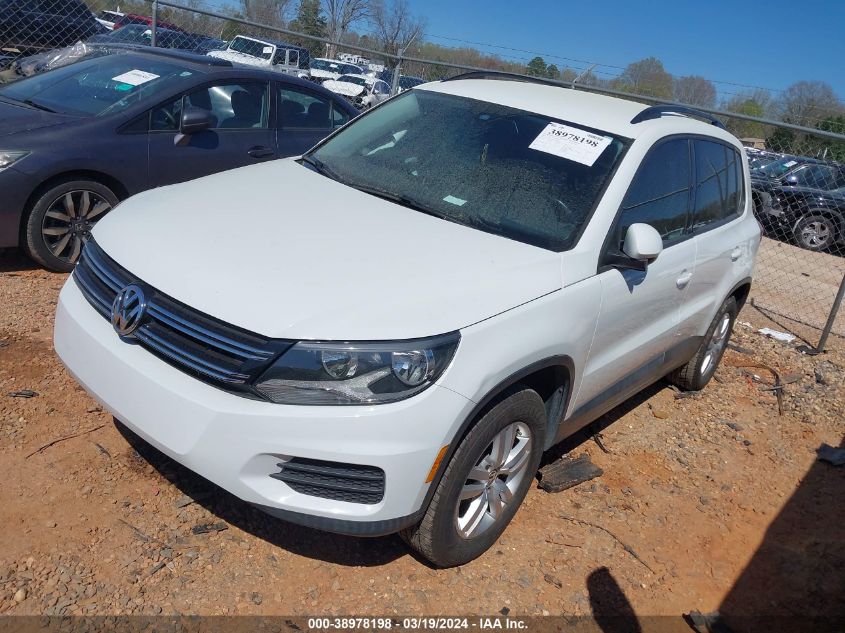 2017 Volkswagen Tiguan 2.0T S VIN: WVGAV7AX2HW503172 Lot: 38978198