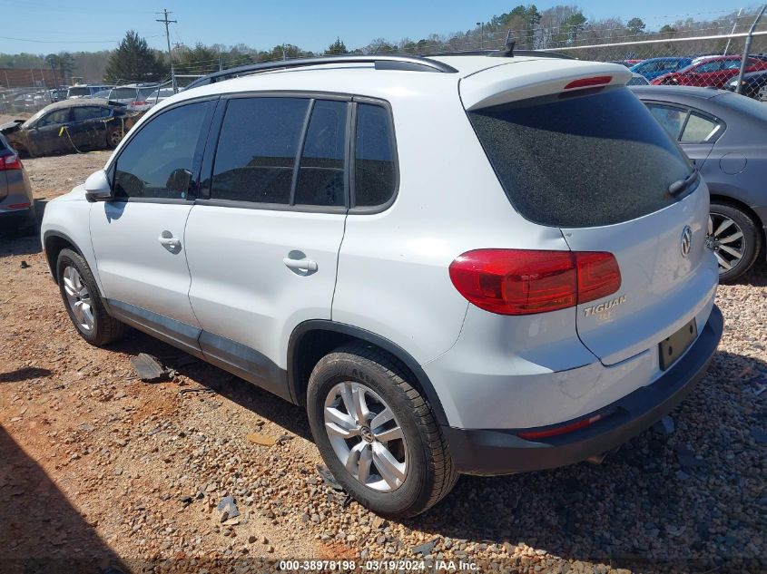 2017 Volkswagen Tiguan 2.0T S VIN: WVGAV7AX2HW503172 Lot: 38978198