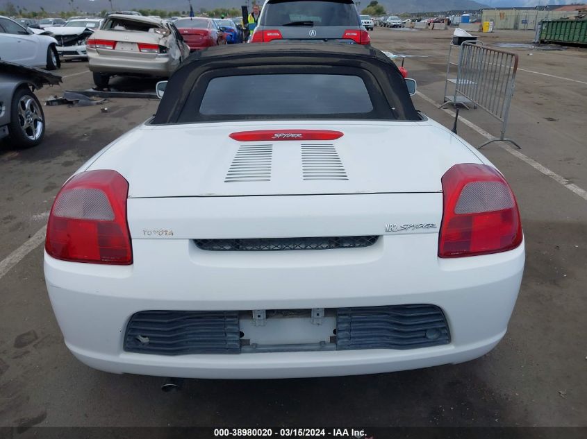 2002 Toyota Mr2 Spyder VIN: JTDFR320X20049451 Lot: 38980020