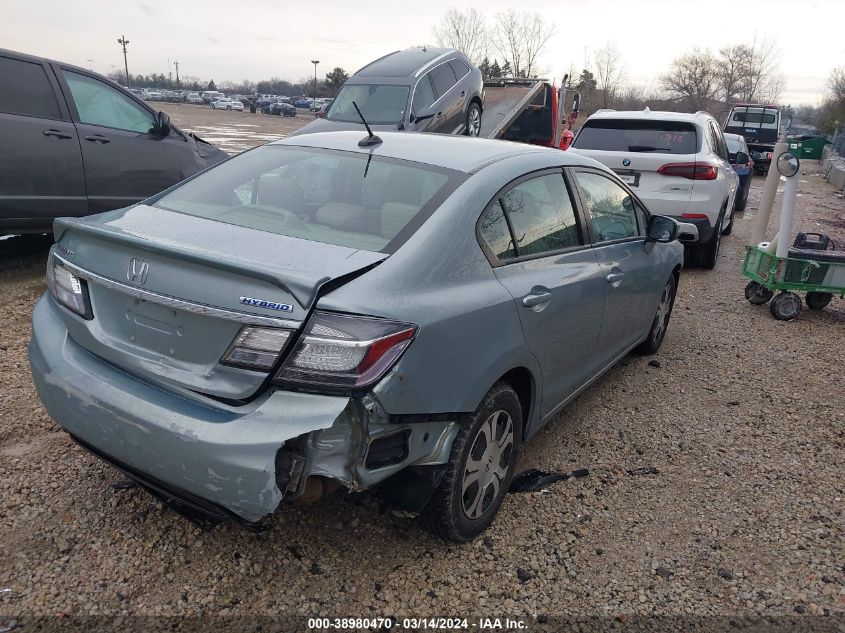 2013 Honda Civic Hybrid VIN: 19XFB4F34DE000058 Lot: 38980470