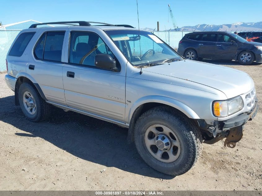 2001 Isuzu Rodeo Ls 3.2L/Ls 3.2L V6/Lse 3.2L V6/S/S 3.2L V6 VIN: 4S2DM58W314343797 Lot: 38981897