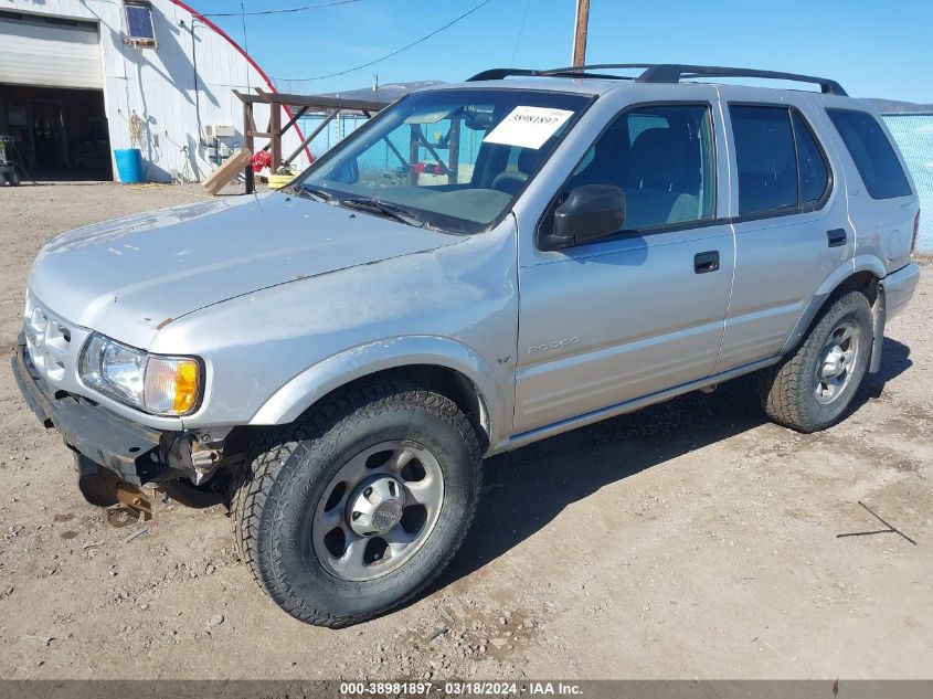 2001 Isuzu Rodeo Ls 3.2L/Ls 3.2L V6/Lse 3.2L V6/S/S 3.2L V6 VIN: 4S2DM58W314343797 Lot: 38981897