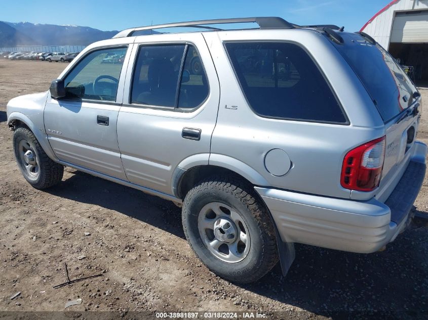 2001 Isuzu Rodeo Ls 3.2L/Ls 3.2L V6/Lse 3.2L V6/S/S 3.2L V6 VIN: 4S2DM58W314343797 Lot: 38981897