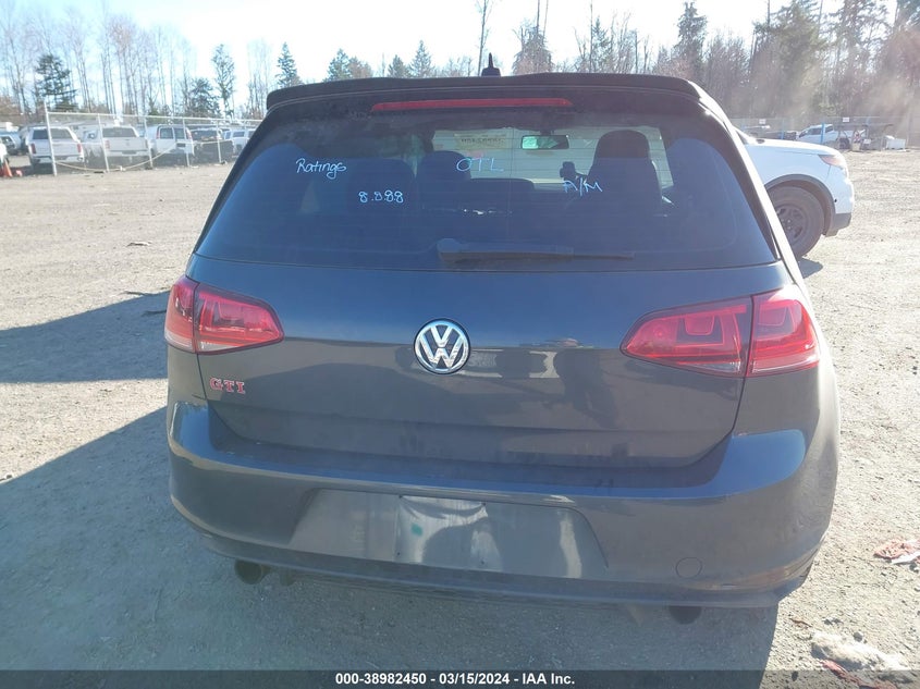 2017 VOLKSWAGEN GOLF GTI AUTOBAHN 4-DOOR/S 4-DOOR/SE 4-DOOR/SPORT 4-DOOR - 3VW447AU1HM026046
