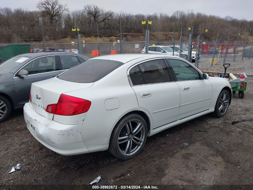 2006 Infiniti G35X VIN: JNKCV51FX6M603679 Lot: 38982672