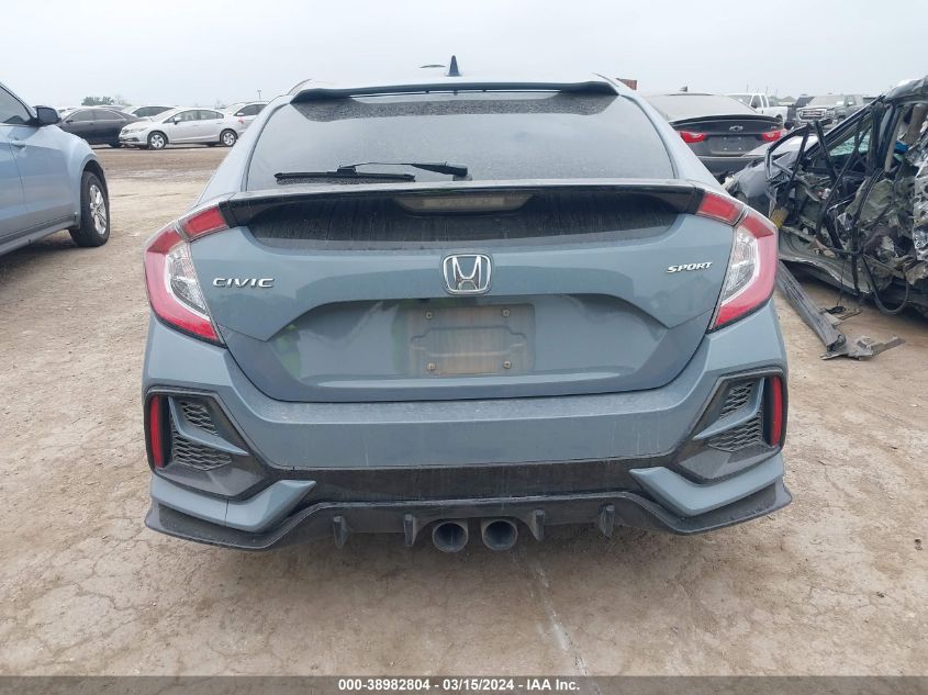 2021 Honda Civic Sport VIN: SHHFK7H4XMU218800 Lot: 38982804