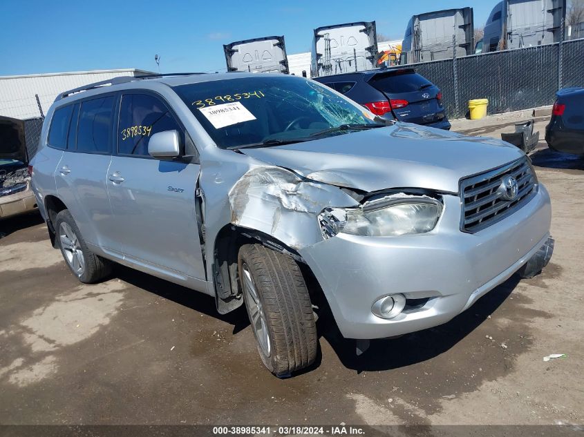 2008 Toyota Highlander Sport VIN: JTEES43A382006947 Lot: 38985341