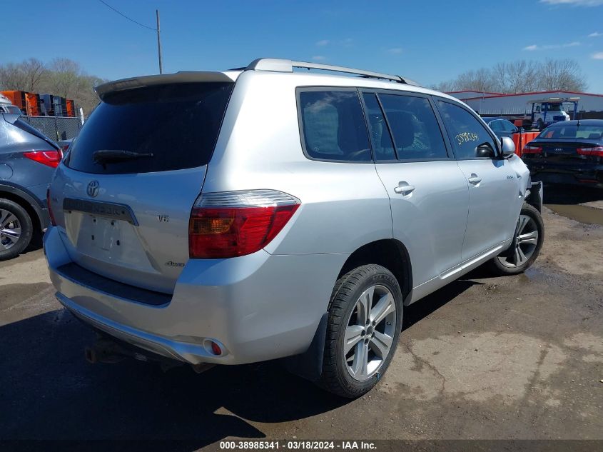 2008 Toyota Highlander Sport VIN: JTEES43A382006947 Lot: 38985341