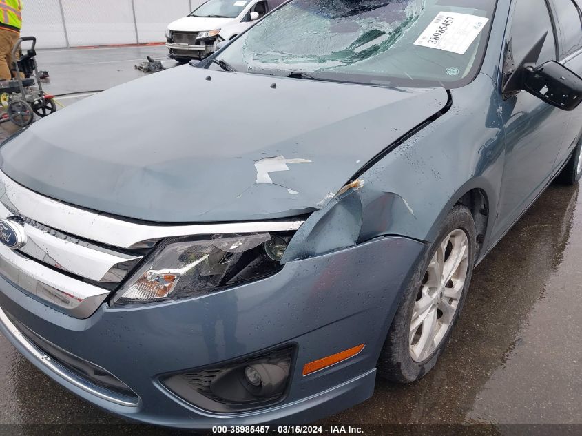 2012 Ford Fusion Se VIN: 3FAHP0HAXCR141521 Lot: 38985457