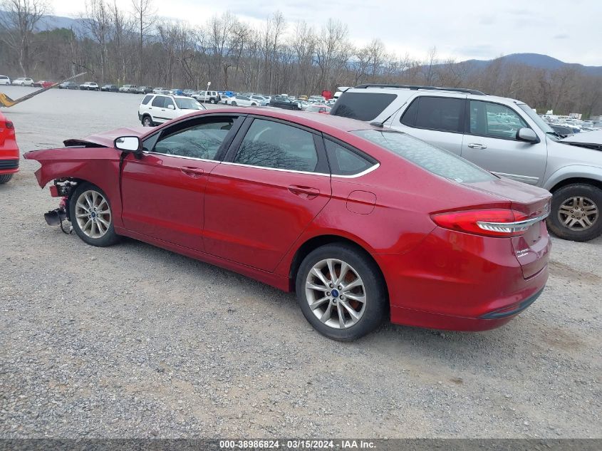 2017 Ford Fusion Se VIN: 3FA6P0HD0HR270988 Lot: 38986824