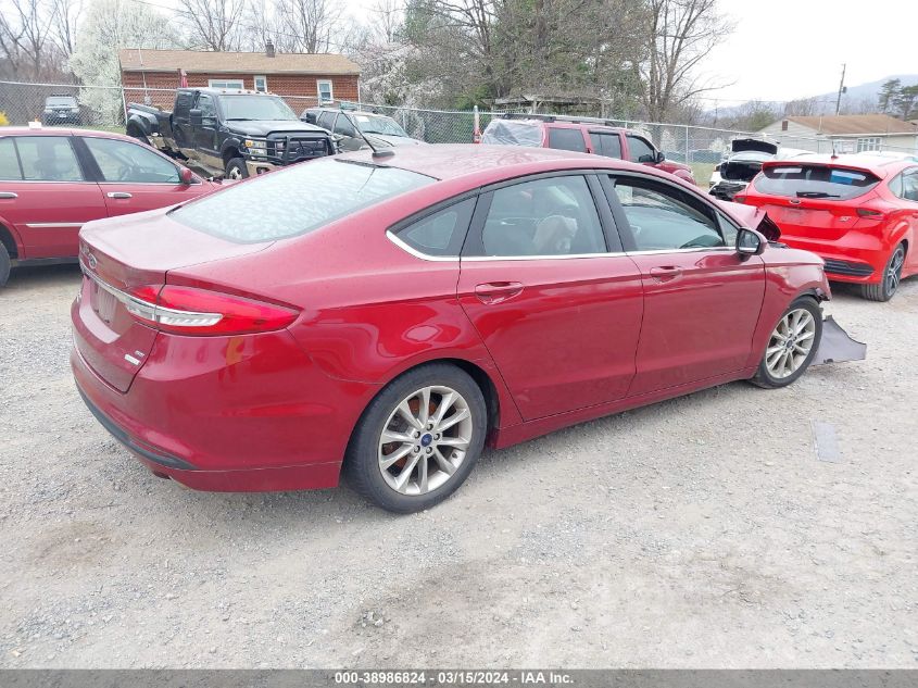 2017 Ford Fusion Se VIN: 3FA6P0HD0HR270988 Lot: 38986824