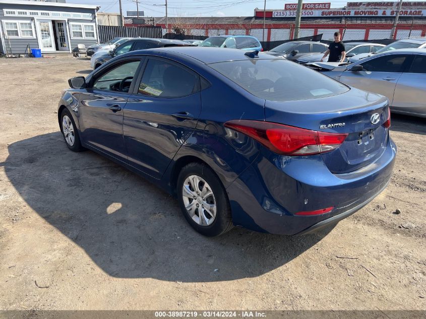 5NPDH4AEXGH679106 | 2016 HYUNDAI ELANTRA