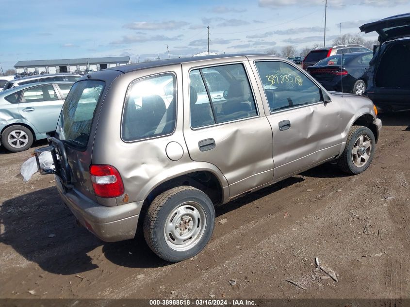 2001 Kia Sportage Ex/Limited VIN: KNDJB723415030069 Lot: 38988518