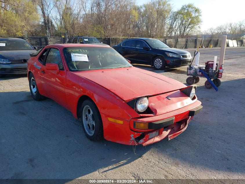 1986 Porsche 944 VIN: WP0AA0946GN459652 Lot: 38988974