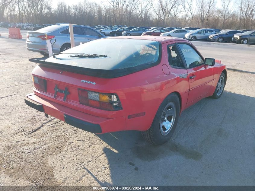 1986 Porsche 944 VIN: WP0AA0946GN459652 Lot: 38988974