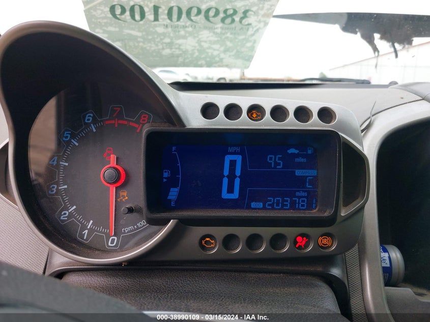 2013 CHEVROLET SONIC LT MANUAL - 1G1JD5SH9D4183897