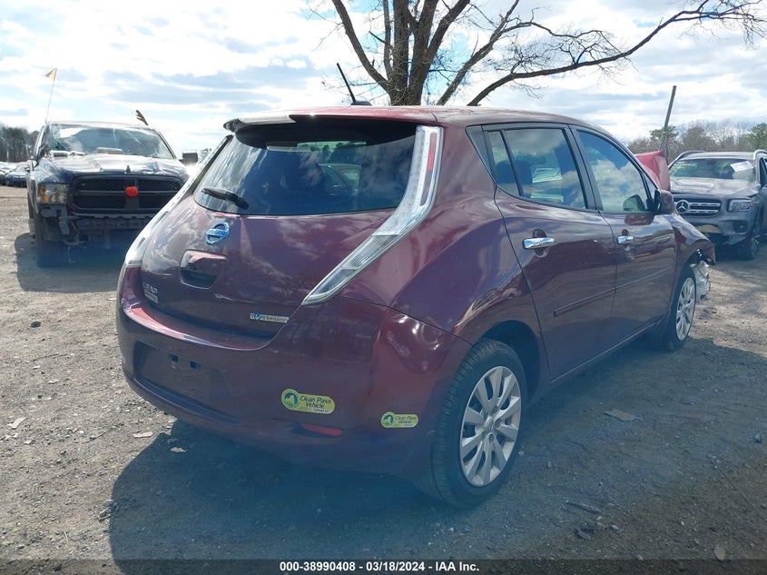 2017 Nissan Leaf S VIN: 1N4BZ0CPXHC306873 Lot: 38990408