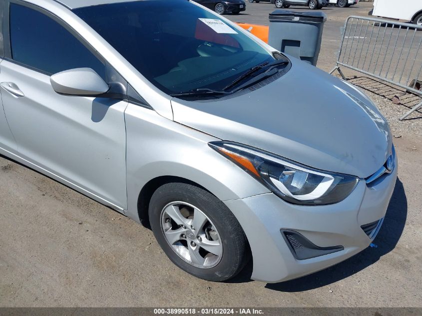 2015 Hyundai Elantra Se VIN: 5NPDH4AE6FH622898 Lot: 38990518