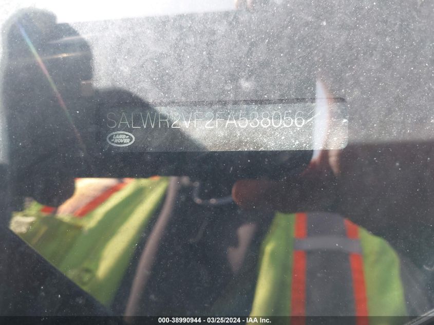 2015 Land Rover Range Rover Sport 3.0L V6 Supercharged Hse VIN: SALWR2VF2FA538056 Lot: 38990944