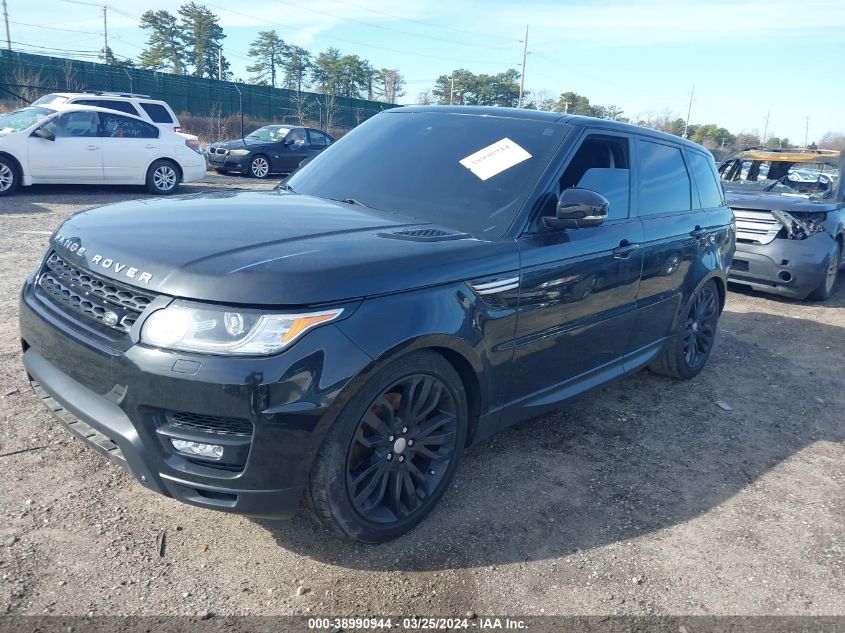 2015 Land Rover Range Rover Sport 3.0L V6 Supercharged Hse VIN: SALWR2VF2FA538056 Lot: 38990944