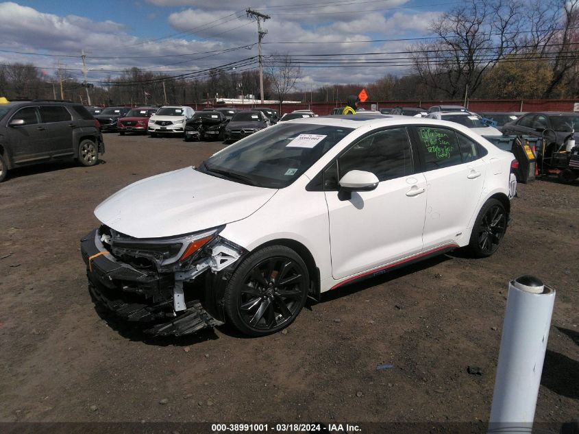 2023 Toyota Corolla Hybrid Se Infrared VIN: JTDBDMHE2PJ001689 Lot: 38991001